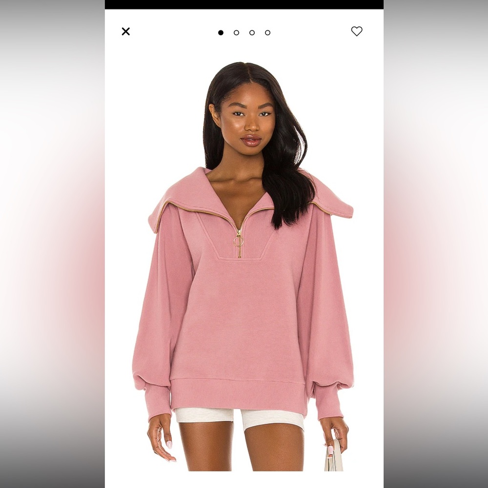 Varley Vine Pullover in Nostalgia Rose  1/2 zip sweatshirt size m